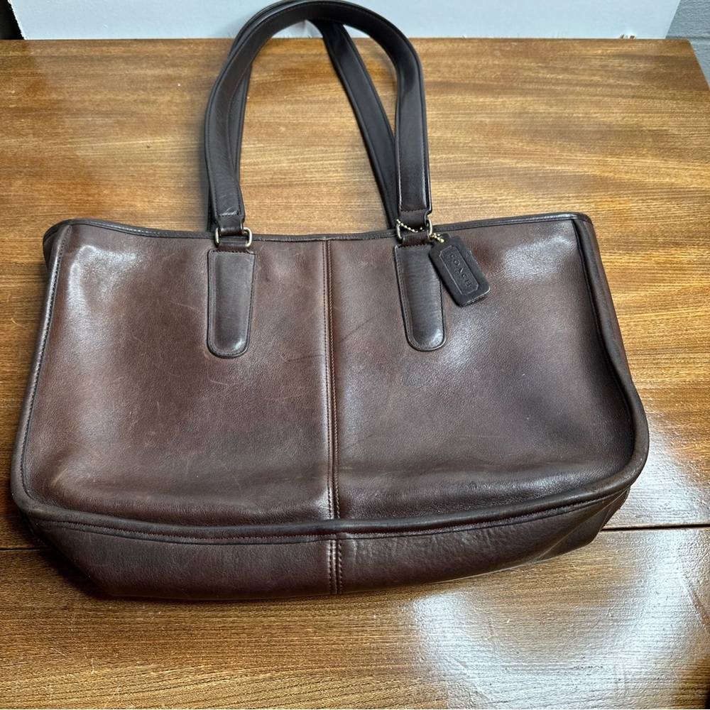 Coach Leather Bag Vintage No 723 7333 brown color briefcase laptop bag satchel